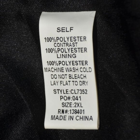 L Love Boutique Black Furry Shaggy Long Open Front Sweater Vest Womens Size 2XL - Picture 10 of 11